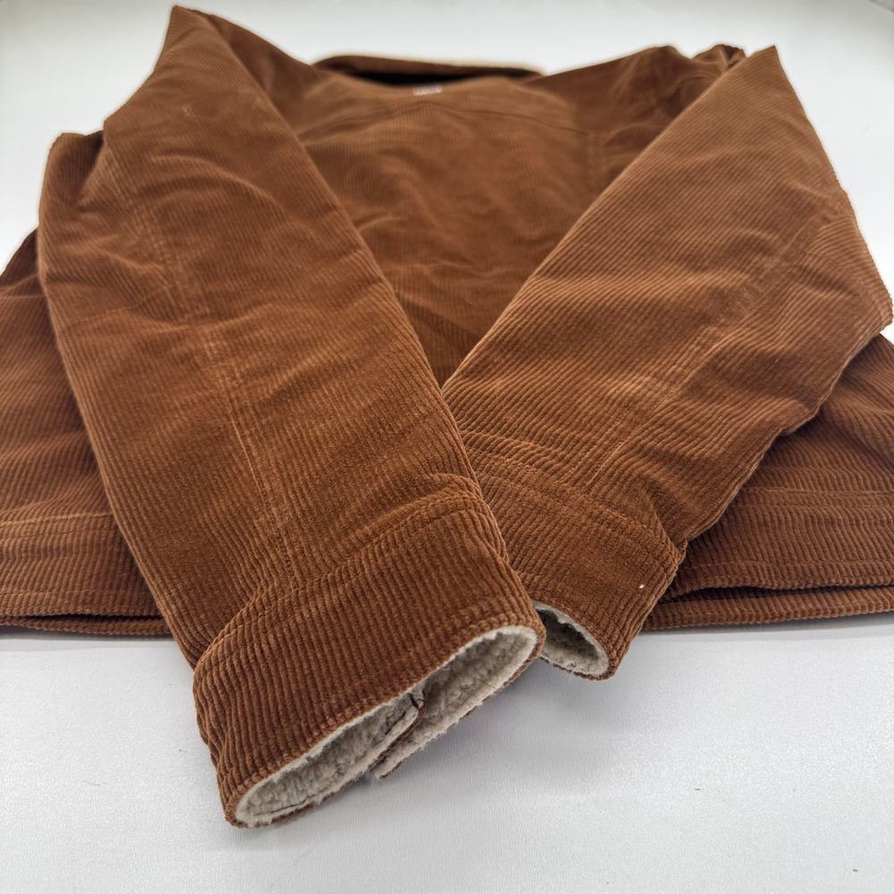 Kuhl Joyrydr Corduroy Sherpa Lined Jacket Brown Womens Medium Quilted Lined Coat - Picture 11 of 11